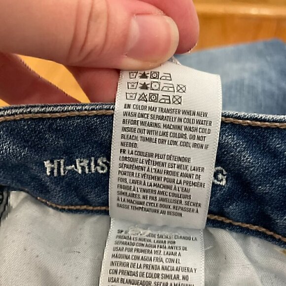 AMERICAN EAGLE Super Stretch Hi-Rise Jegging Medium Wash High Waisted 4S 4 SHORT - Picture 9 of 14